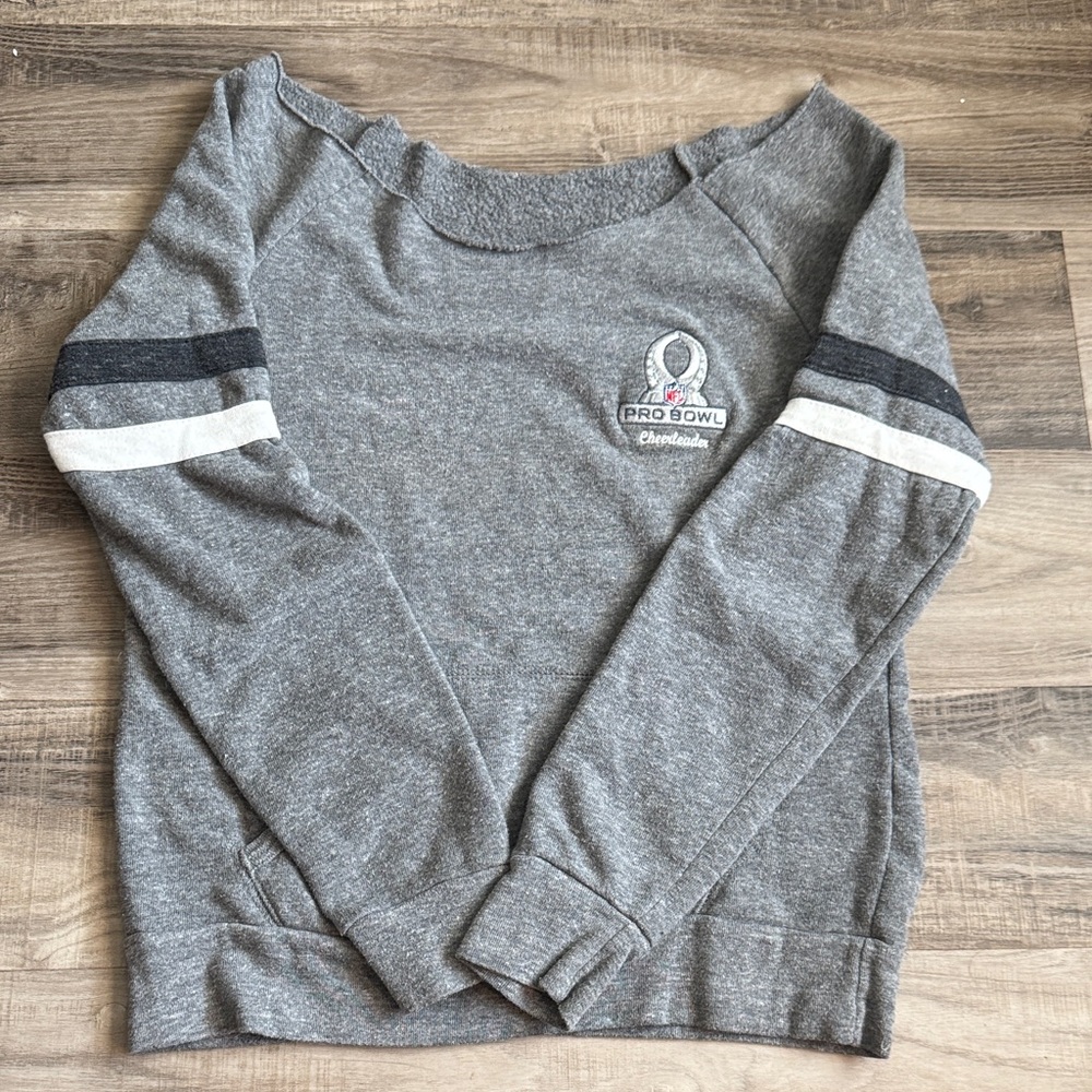 NFL Pro Bowl Gray Off-the-Shoulder Sweater